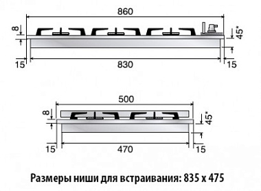 Варочная панель Ilve H39PCNV Stainless-Steel