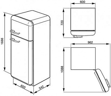 Холодильник Smeg FAB30LV1