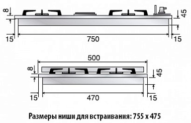 Варочная панель Ilve H380CV/ IX Stainless-Steel