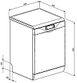 Отдельностоящая полноразмерная посудомоечная машина Smeg LSA6439X2